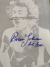 autographe brian johnson acdc