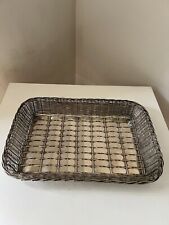 Corbeille à pain métal argenté tressé style Christofle