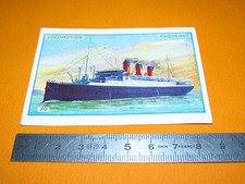 CHROMO 1930-1940 BON POINT ECOLE LOCOMOTION PAQUEBOT BATEAU CROISIERE MARINE