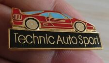 PIN'S FERRARI F 40 F40 ROUGE TECHNIC AUTO SPORT EGF 3.50 CM DE LONG