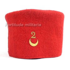 Tirailleurs : Chéchia réglementaire 2RTA -Tirailleurs Algériens - ( Original )