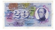 Suisse SWITZERLAND Billet 20 FRANCS 28/03/ 1963  P46  SERIE 33W  BON ETAT