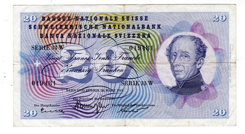 Suisse switzerland billet - billet, 20