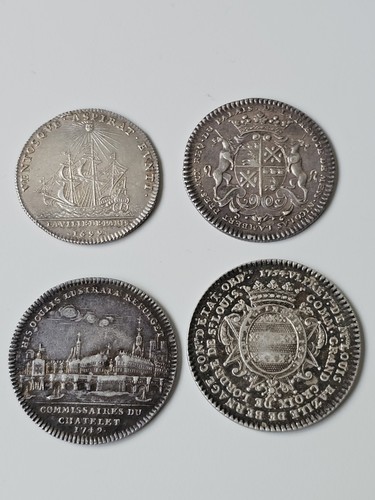Lot jetons argent ancien - argent,