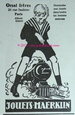 ANCIENNE PUBLICITE ORIGINALE JOUETS MAERKLIN TRAIN ORSAT 1924 AD PUB