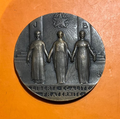 Franc maçonnerie médaille - franc,
