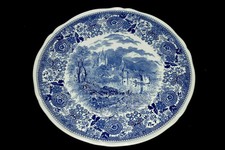 Villeroy & Boch Burgenland plat rond de service porcelaine blanche bleue 32cm