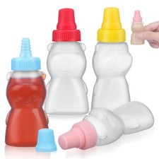  4 Pcs Sauce Bottle Small Distributeur À Condiments Pots De Portables Conteneur