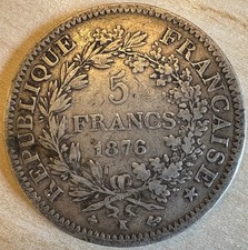 Piece de 5 francs HERCULE 1876
