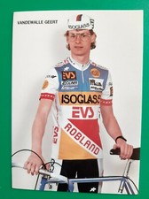 CYCLISME carte cycliste GEERT VANDEWALLE équipe ISOGLASS EVS ROBLAND 1988