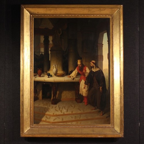 Grande tableau signé - , c.