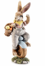Décoration De Pâques Lapin Sur Monocycle En Résine Colorée H 23,5 Cm