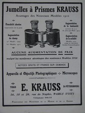 PUBLICITÉ DE PRESSE 1911