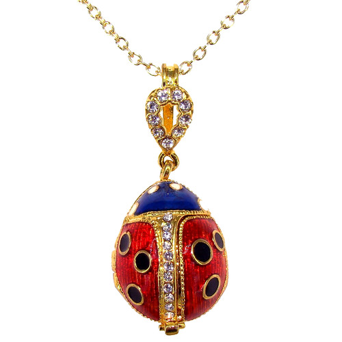 Coccinelle pendentif oeuf - pendentif,