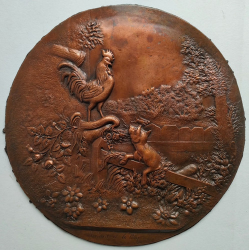 Ancien bas relief fable la - relief, de