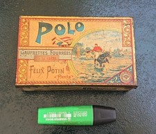 Ancienne Boite Gaufrettes Polo Félix Potin  Pub Alimentaire 
