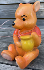 Walt Disney Winnie l'Ourson Lampe 1980 Vintage Design Ancien Orange