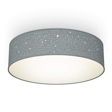 plafonnier tissu gris avec
