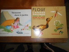 LOT DE 2 LIVRES /PERE CASTOR /PLOUF CANARD SAUVAGE ET VACANCES AU JARDIN/ 1947/1