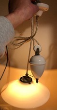 belle suspension ancienne monte & baisse  avec opaline