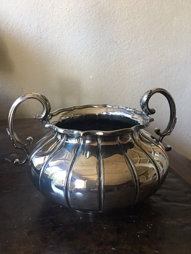 Sucrier métal argenté - , barker