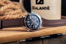 ZEALANDE Brown Rubber Strap For OMEGA Seamaster Professional Diver 300