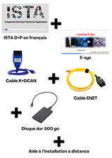 Valise Diag ISTA D+P (français) + Disque dur 500go + cable K+DCAN + cable ENET 
