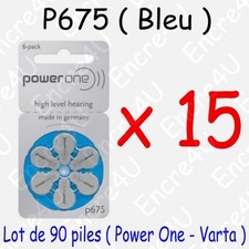 90 piles auditives : BLEU P675 ( = 15 blisters )
