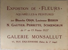 EXPOSITION DE FLEURS AQUARELLE & PEINTURES PAR BLANCHE ODIN , BISSON GAUTIER ...