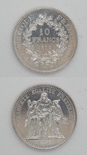 Pièce de 10 Francs en Argent Hercule daté de 1970