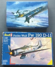LOT 2 MAQUETTES CHASSEURS MESSERSCHMITT FUJIMI - FOCKE WULF FW 190 REVELL 1/48