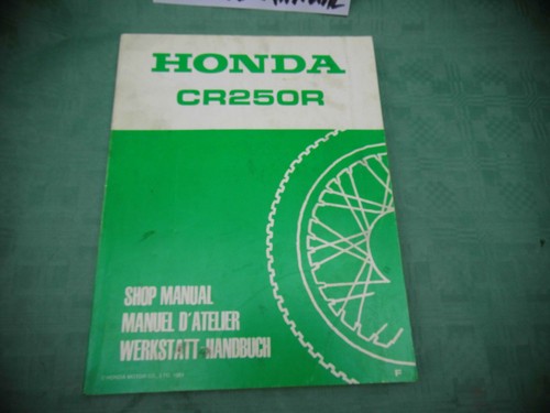Manuel atelier honda cr250 - honda,