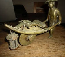Bronze ancien charrette