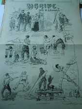 1886 Gravure  Croquis Marine