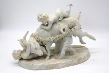 german porzelan Muller Volkstedt Group of putti  white Biscuit 19c