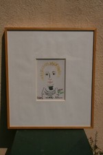 Blasco Mentor feutre dessin portrait de femme Tamaris.