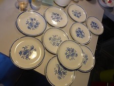 lot de 10 anciennes assiettes en faïence D'Orchies Moulin des loups modèle Alain