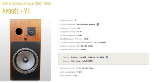 Apogée enceintes hifi - (,