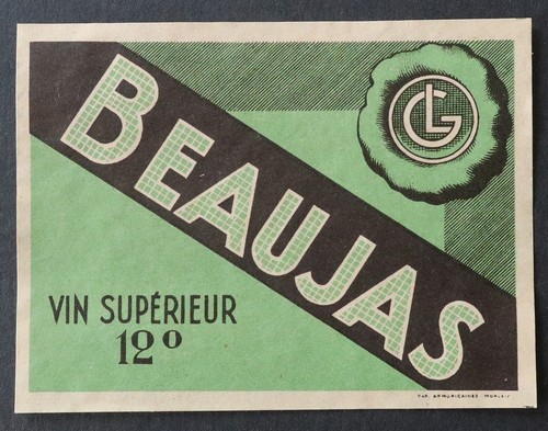 Ancienne étiquette vin
