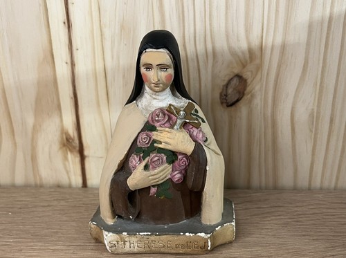 Buste platre polychrome - platre,