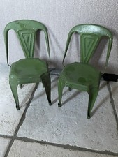 RARE AMUSANTES PETITES CHAISES DE POUPEE ANCIENNE GENRE TOLIX 