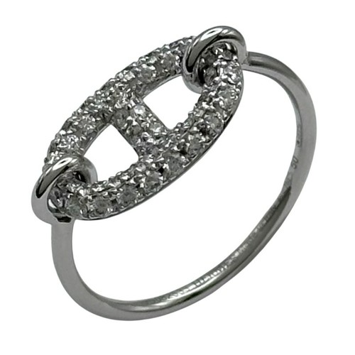 Bague hermès rondo - or, blanc