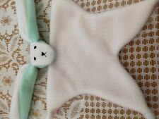 doudou bébé écru et  vert 