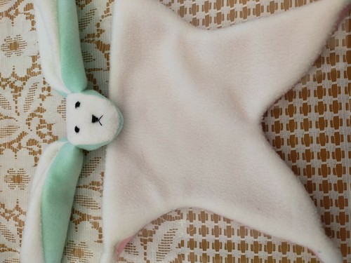 Doudou bébé écru vert - et,