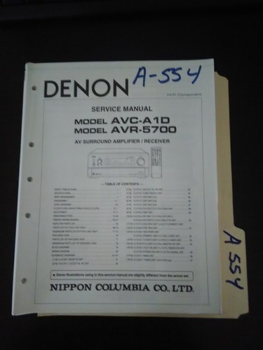 Denon avc a1d avr - avr-5700, service