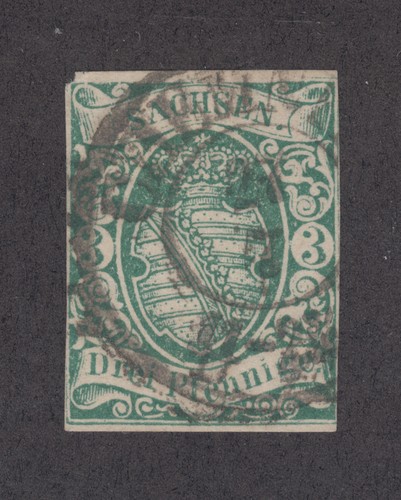 Saxony used 1851 - 1851, green
