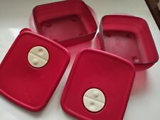 TUPPERWARE lot de 2 boite assiette rectangle microwave bleu 600 ml micro onde