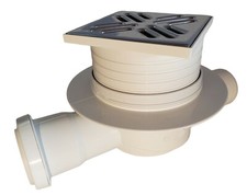  Bonde Horizontale avec Clapet Anti-retour / Avaloir de Sol Réglable 100mm  Inox