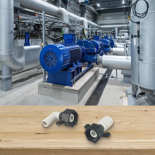 Adaptateur coude barbelé