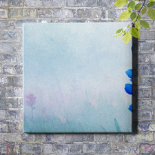 Misty wildflower meadow Wall